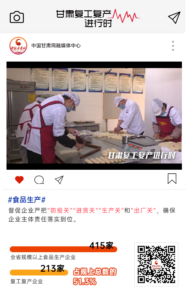 海報|甘肅復(fù)工復(fù)產(chǎn)進行時