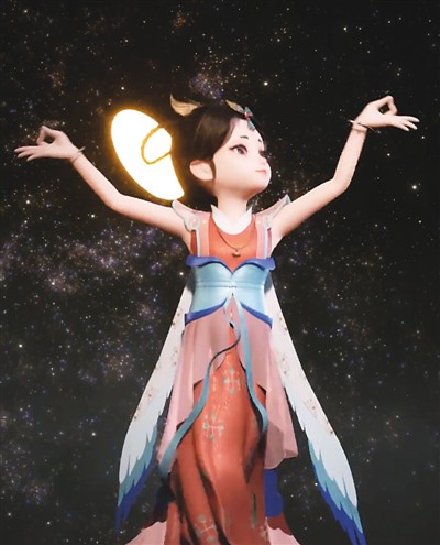 敦煌莫高窟官方虛擬形象“伽瑤”。