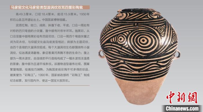 圖為“彩陶王”展板?！∨R夏州融媒體供圖