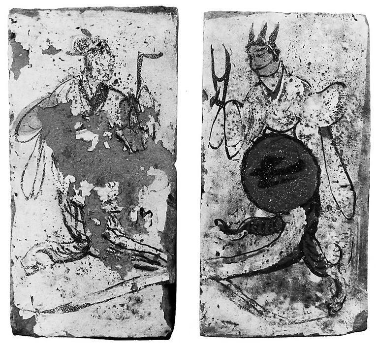 高臺(tái)縣博物館藏魏晉墓出土的女媧、伏羲畫像磚